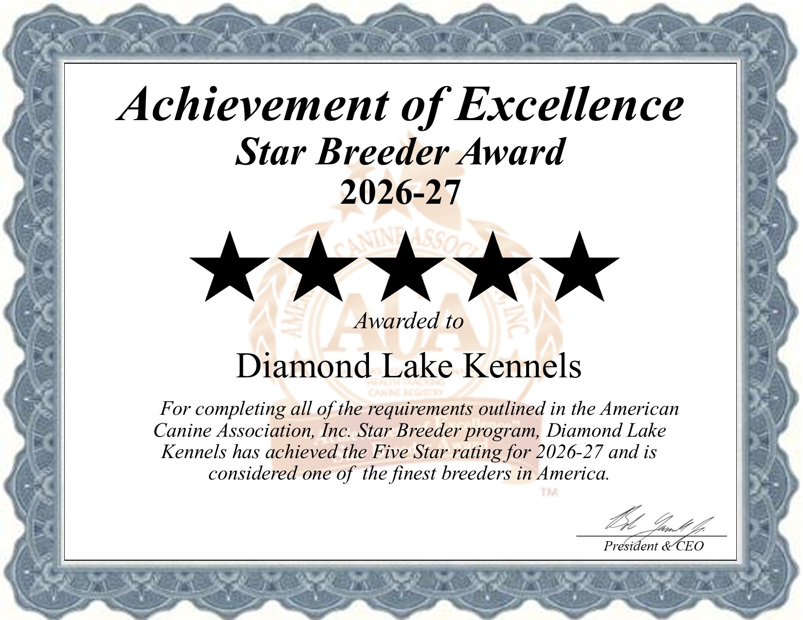 Diamond Lake, Kennels, dog, breeder, star, certificate, Diamond Lake-Kennels, Madison, SD, South Dakota, puppy, dog, kennels, mill, puppymill, usda, 5-star, aca, ica, registered, English Springer Spaniel